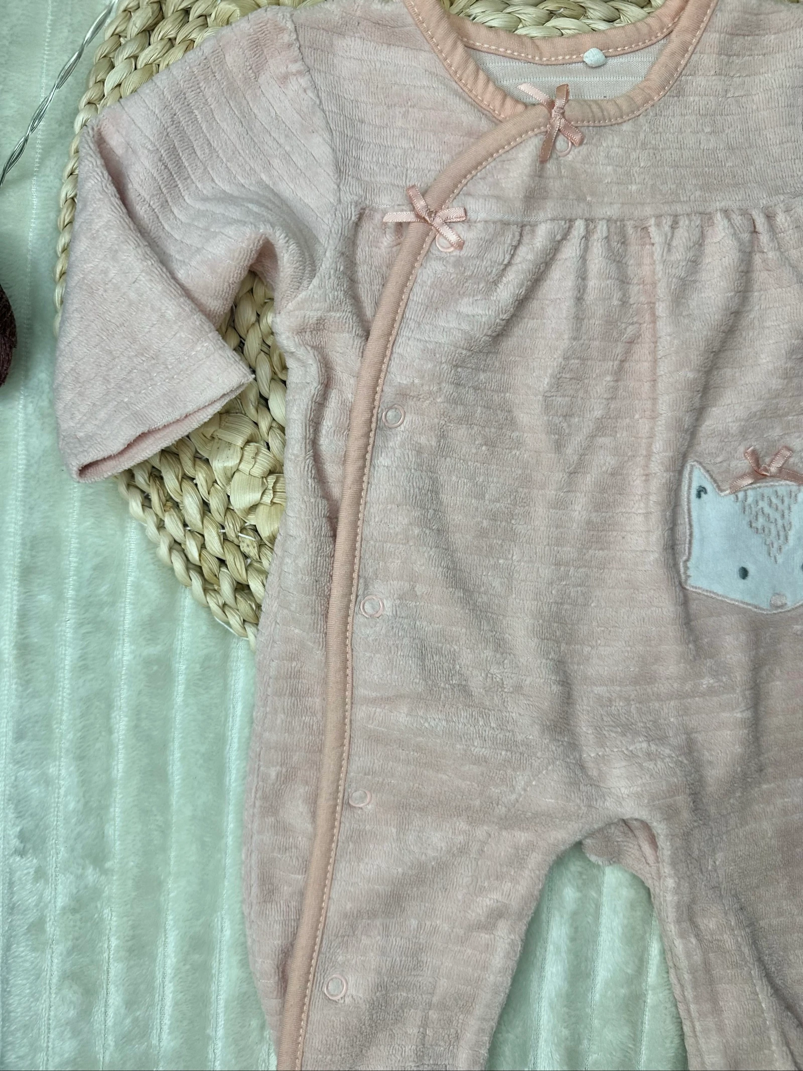 Pyjama van fluweel eendelig Orchestra 1 maand roze – photo 3